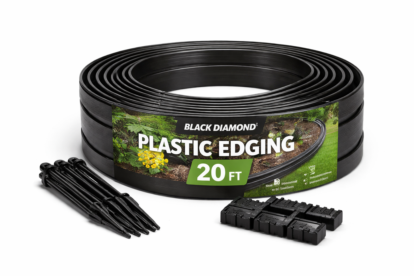 Black Diamond Plastic Edging (20ft)